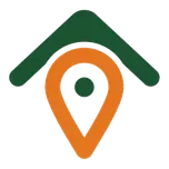 Local Roofing, a roof over a map pin